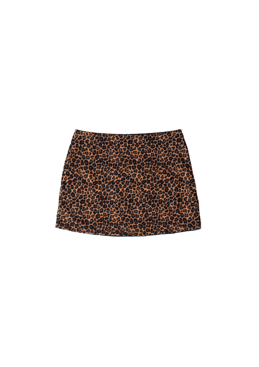 Encinitas Swim Skirt- Leopard/ Black
