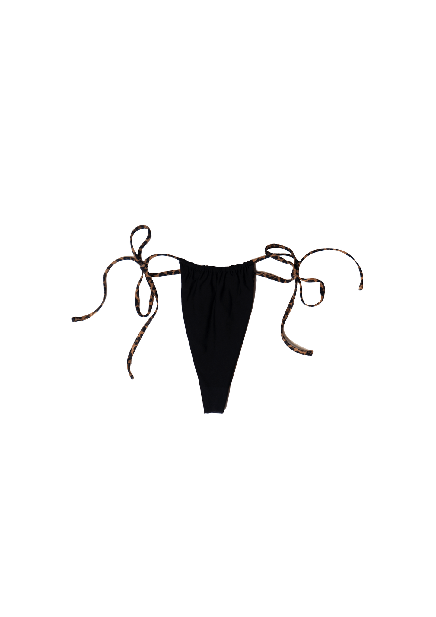 Laguna Ruched Bikini Bottom - Leopard/ Black