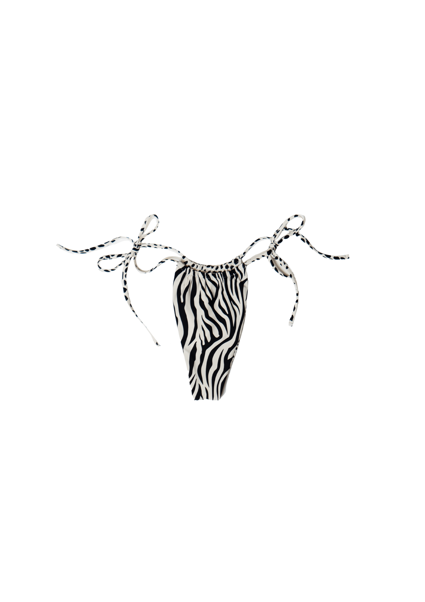 Laguna Ruched Bikini Bottom - Zebra/ Dalmatian