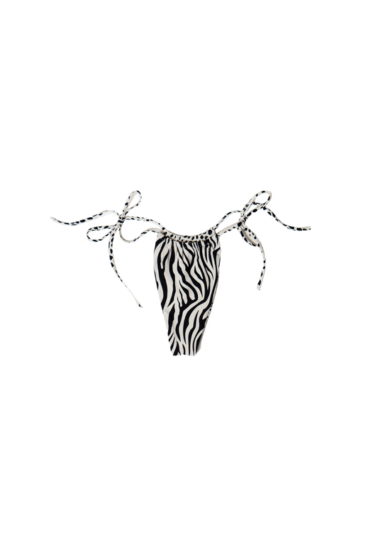 Laguna Ruched Bikini Bottom - Zebra/ Dalmatian